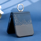 Carbon Fiber Texture Magnetic Charging Hard PC Case for Samsung Z Flip