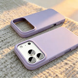 Premium Solid Color Liquid Silicone Shockproof Case for iPhone