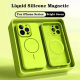 Microfiber Liquid Silicone Magnetic Case for iPhone