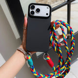 Hand-Woven Crossbody Long Lanyard Phone Case For Iphone