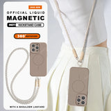 Liquid Silicone Lanyard Magnetic Phone Case For iPhone