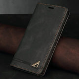 RFID Blocking Leather Flip Wallet Case For iPhone