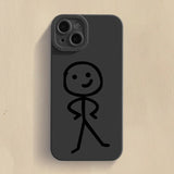 Cute Matchman Matte Silicone Phone Case for iPhone