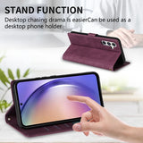 Leather Wallet Card Framework Magnetic Flip Phone Case for Samsung