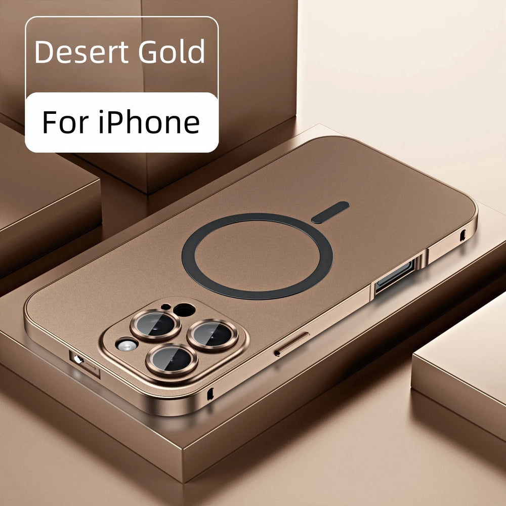 Aluminum Metal Frame Magnetic Case For iPhone