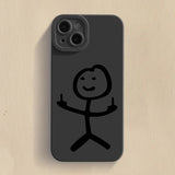 Cute Matchman Matte Silicone Phone Case for iPhone