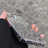 Luxury Silver Tin Paper Phone Case for iPhone
