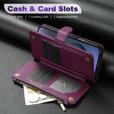 Leather Card Slot Magnetic Flip Wallet Case for Samsung