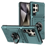 Wallet Magnetic Rotated Ring Kickstand Case For Samsung