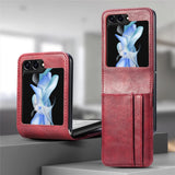 Business Leather Card Slots Wallet Case for Samsung Z Flip