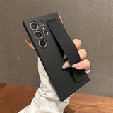 Luxury Ultra-Thin Matte Elastic Silicone Wrist Strap Shockproof Case for Samsung