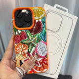 Retro Fruit Pattern Shockproof Soft Phone Case For iPhone