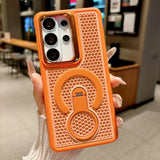 Hidden Kickstand Cooling Magnetic Shockproof Case for Samsung