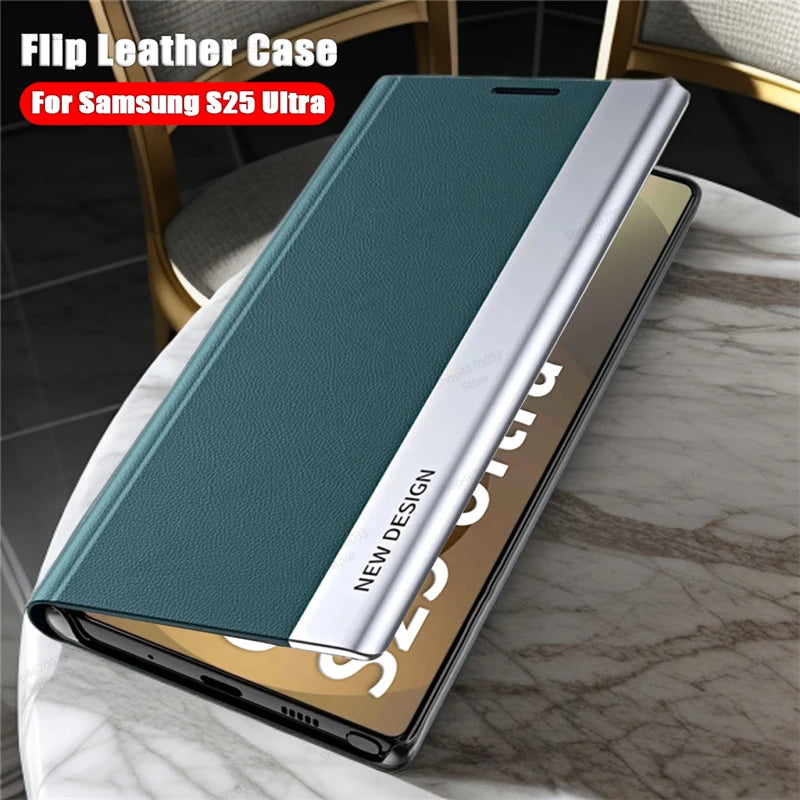 Luxury Stand Book Magnetic Flip Case For Samsung