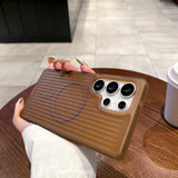 Corrugated Pattern Non-slip Magnetic Matte Case For Samsung
