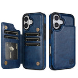 Magnetic RFID Blocking Wallet Leather Case for iPhone
