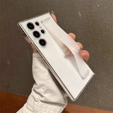 Luxury Ultra-Thin Matte Elastic Silicone Wrist Strap Shockproof Case for Samsung