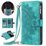 Zipper Wallet Case Crossbody Book Shell Case For Samsung
