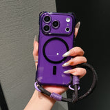 Hanging Strap Magnetic Four Corners Anti-Drop Phone Case For iPhone