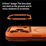 Luxury Alloy Lens Frame Matte Magnetic Shockproof Case for iPhone