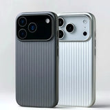 Luxury Stripes Metallic Paint Slim Matte Shockproof Case For iPhone