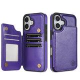 Magnetic RFID Blocking Wallet Leather Case for iPhone