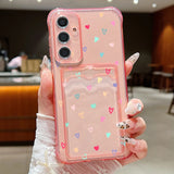Card Bag Wallet Hearts TPU Phone Case For Samsung