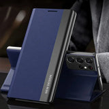 Luxury Leather Flip Stand Case For Samsung