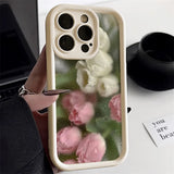 Cute Flower Soft Matte Shockproof Silicone Phone Case for iPhone