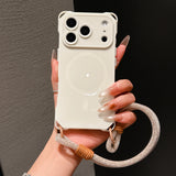Hanging Strap Magnetic Four Corners Anti-Drop Phone Case For iPhone