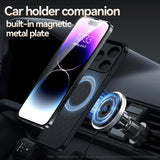 Luxury Leather Magnetic Shockproof Case For iPhone