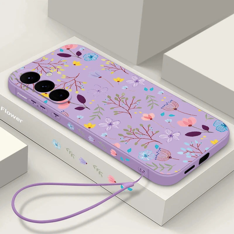 Luxury Flower Print Phone Case for Samsung