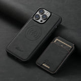 Magnetic Leather Card Holder Case For iPhone