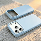 Premium Solid Color Liquid Silicone Shockproof Case for iPhone