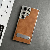 Business Plating Leather Case for Samsung