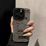 Air Route Pattern Silicone Shockproof Soft Case for iPhone
