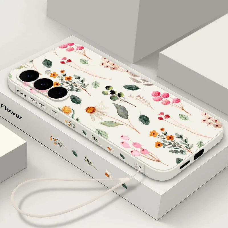 Luxury Flower Print Phone Case for Samsung