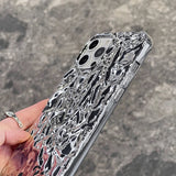 Luxury Silver Tin Paper Phone Case for iPhone