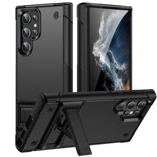 Heavy Duty Armor Shockproof Stand Phone Case For Samsung