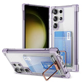 Transparent with Card Slot Holder Phone Case For Samsung