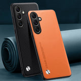 Luxury PU Leather Matte Silicone Phone Case For Samsung