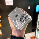 Luxury Circuit Pattern Plating Magnetic Case For iPhone