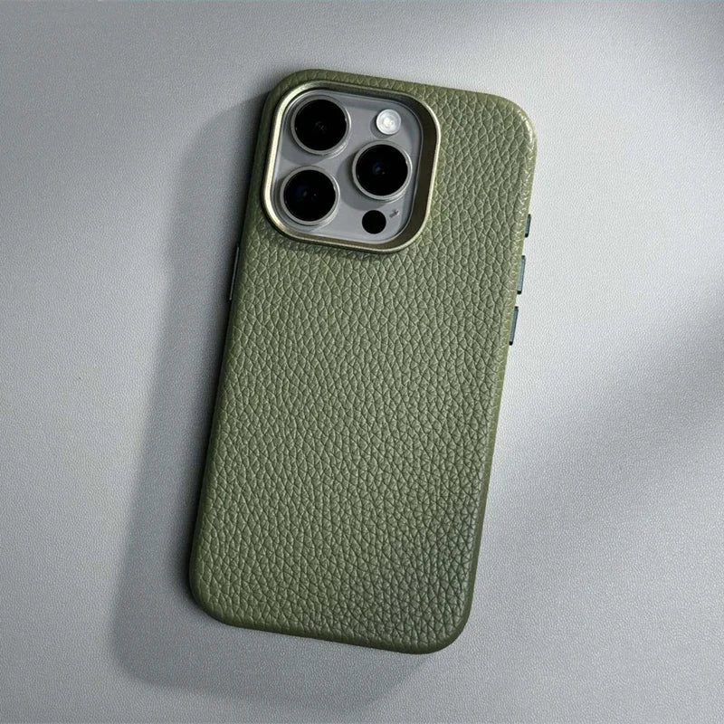 Luxury Wireless Charging Magnetic Leather Phone Case For iPhone