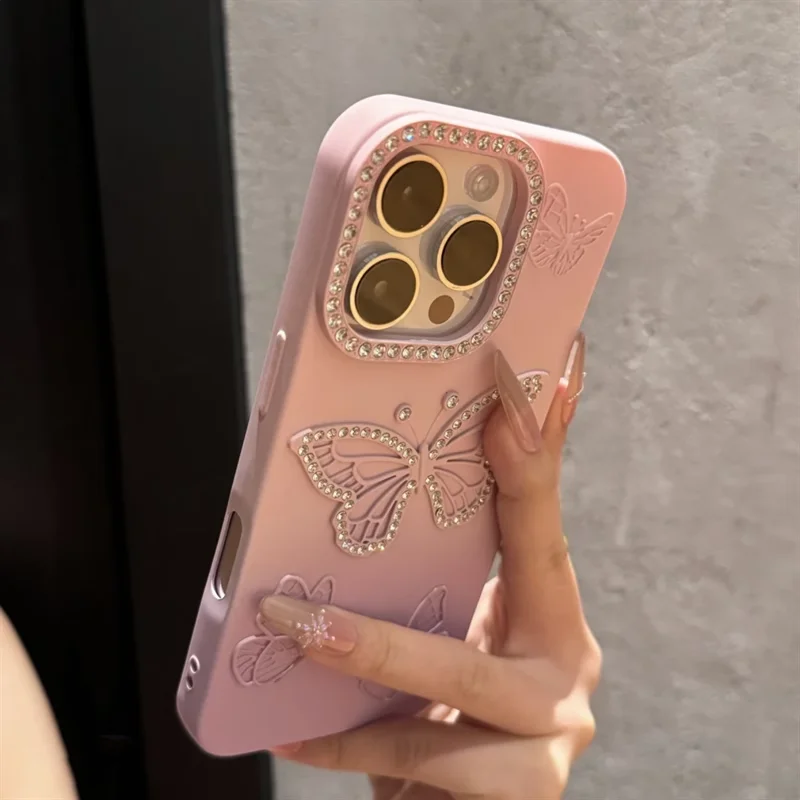 Luxury Gradient Color Butterfly Case for iPhone