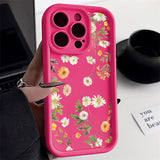 Cute Flower Soft Matte Shockproof Silicone Phone Case for iPhone