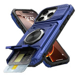 Armor Card Slot Ring Stand Shockproof Case For iPhone