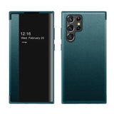 Smart Window View Leather Flip Full Protection Case For Samsung