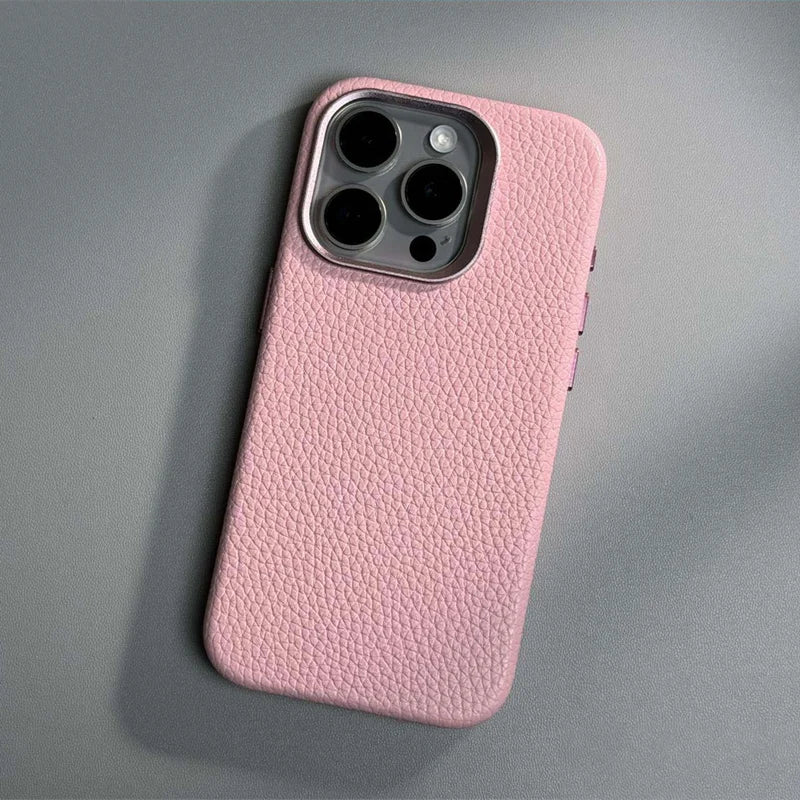 Luxury Wireless Charging Magnetic Leather Phone Case For iPhone
