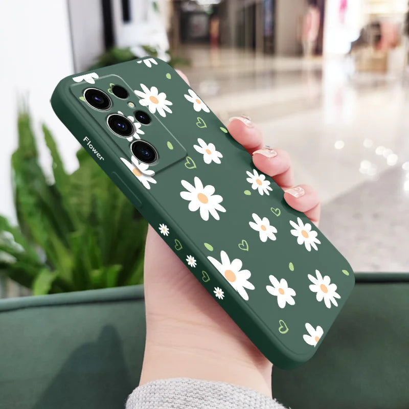 Flower Silicone Phone Case For Samsung