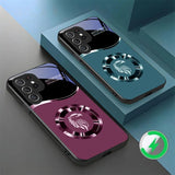 Eagle Head Magnetic Glass Phone Case For Samsung